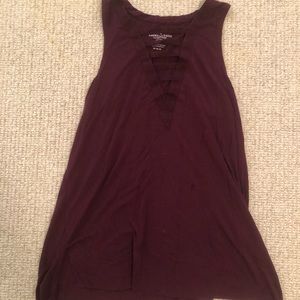 American eagle slit v-neck tank